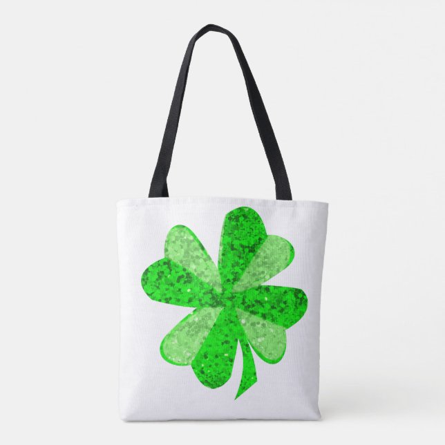 Bolsa Tote Legal Shimmering Verde Rua Shamrock. (Verso)