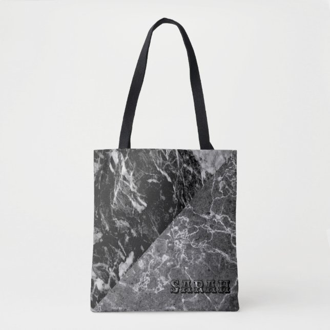 Bolsa Tote Legal Trendy Black Marble (Frente)