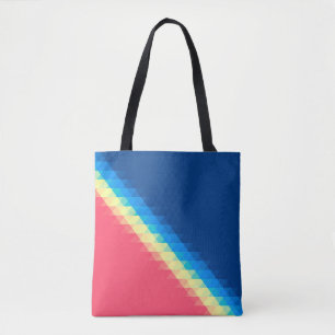 Bolsa Tote legal triângulos coloridos dun urbanos ilustrados 