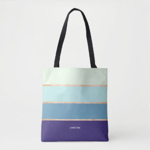 Bolsa Tote Legant Modern Blue Strike First First Name Women