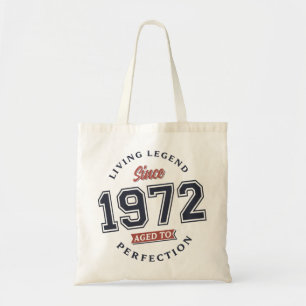 Bolsa Tote Legenda viva 1972 50º presente de aniversário Retr