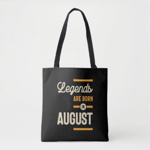 Bolsa Tote Legendas são Nasceres em agosto - Agosto Aniversár