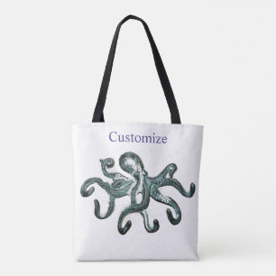 Bolsa Tote  Leggings Thunder_Cove de Octopus Azul