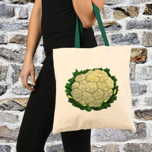 Bolsa Tote Legumes Vegetais Couve-Flor Comida Antiga