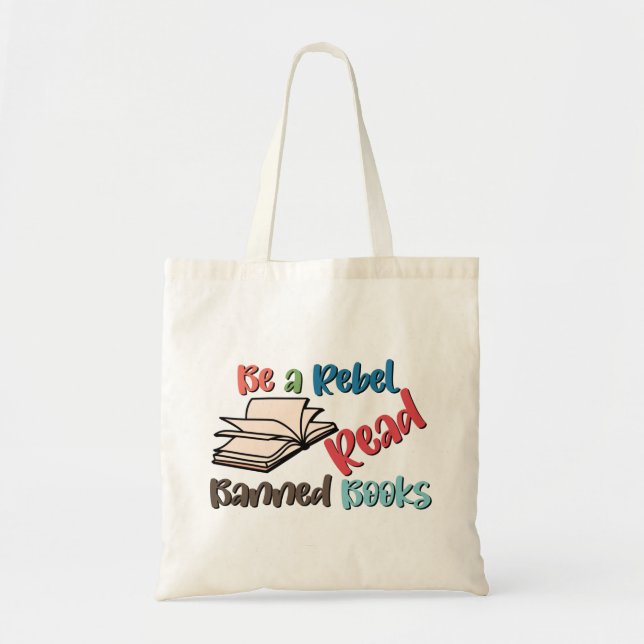 Bolsa Tote Leia livros proibidos (Frente)