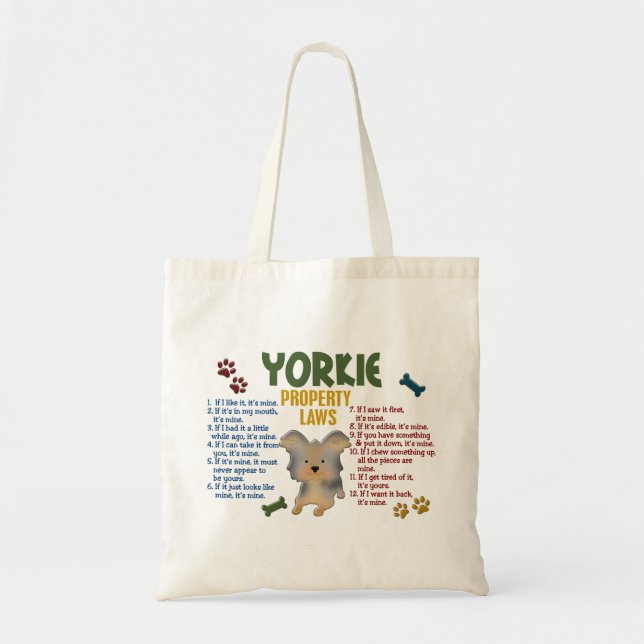 Bolsa Tote Leis 4 da propriedade de Yorkie (Frente)