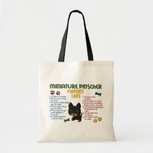 Bolsa Tote Leis 4 da propriedade do Pinscher diminuto