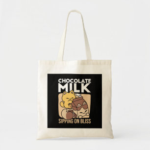Bolsa Tote Leite de Chocolate Bebendo Felicidade – Comida de