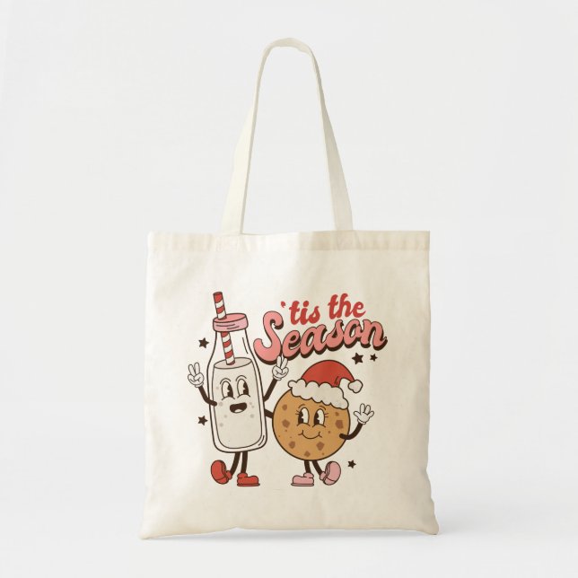 Bolsa Tote Leite de Natal e Biscoito (Frente)