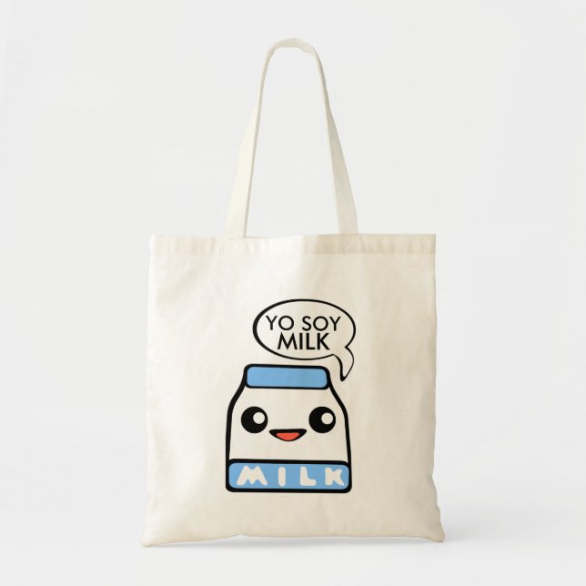 Bolsa Tote Leite de soja Kawaii de Yo (Frente)