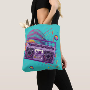 Bolsa Tote Leitor de cassetes de rádio portátil Funky dos a