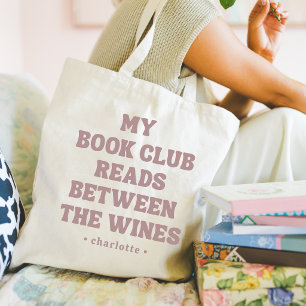 Bolsa Tote Leitor de Citação do Clube do Livro Engraçado Rosa