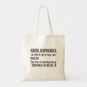 Bolsa Tote Leitor de Livros de Definição de Abibliofobia