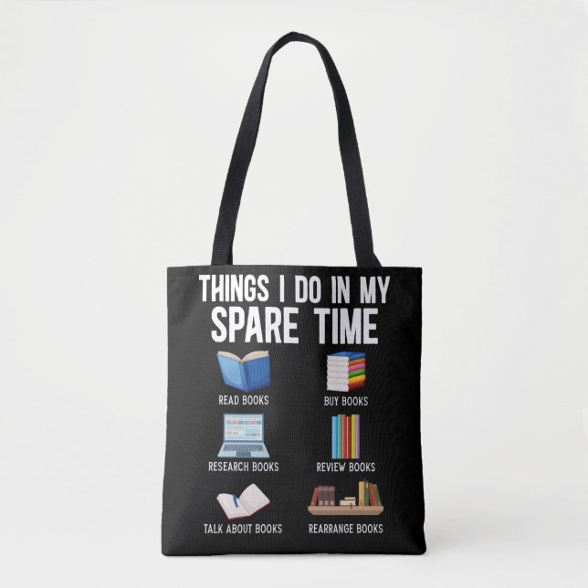 Bolsa Tote Leitor Engraçado do Bookworm de Humor do Livro (Frente)