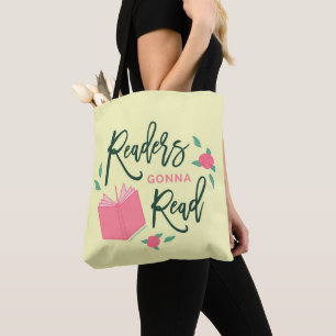 Bolsa Tote Leitores florais Bookish que vão ler
