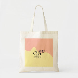 Bolsa Tote Leitura amarela laranja retro adicione seu monogra