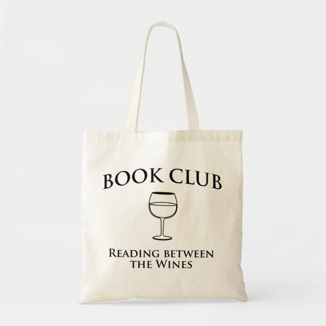 Bolsa Tote Leitura do clube de leitura entre os vinhos (Frente)