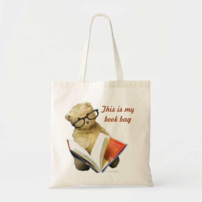 Bolsa Tote Leitura do Urso - saco de livros (Frente)