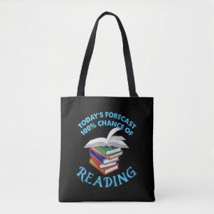 Bolsa Tote Leitura Engraçada - 100% de Chance de Leitura