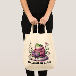 Bolsa Tote Leitura Rã É Minha Terapia