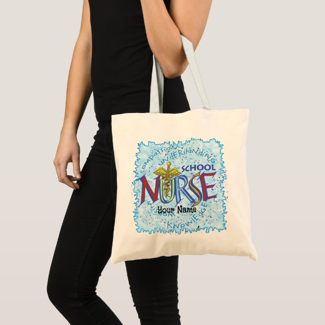 Bolsa Tote Lema da Enfermeira Escolar (Frente (produto))