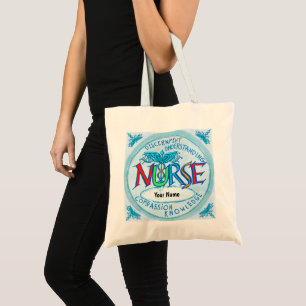 Bolsa Tote Lema de enfermeira azul