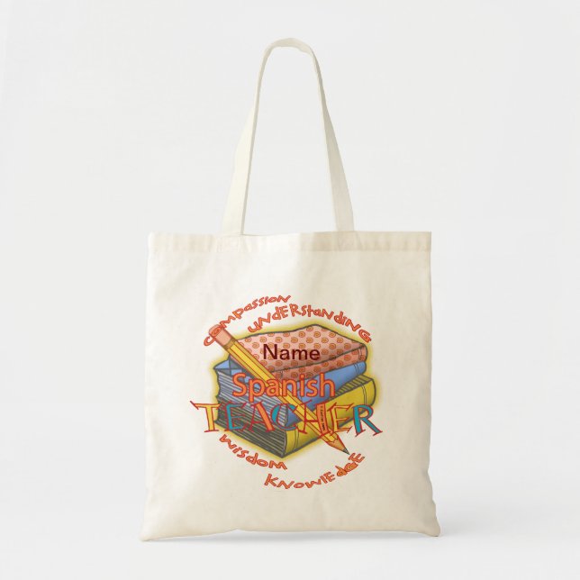 Bolsa Tote Lema de Professor de Espanhol (Frente)