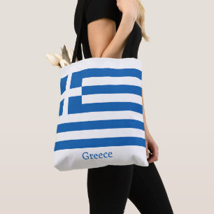 Bolsa Tote Lembrança da bandeira da Grécia