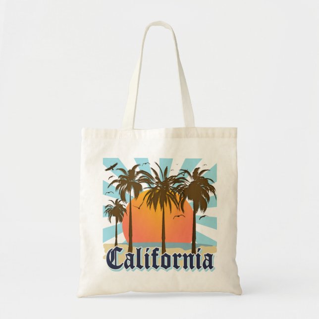 Bolsa Tote Lembrança do vintage de Califórnia (Frente)