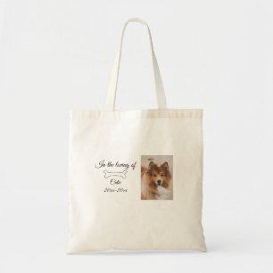 Bolsa Tote lembrança memorial amorosa funeral adicionar nome