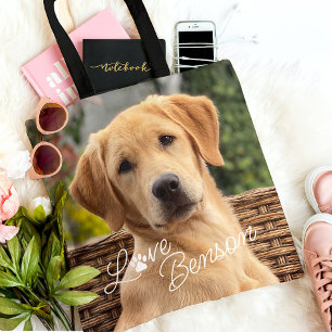 Bolsa Tote Lembrança Personalizada de Foto de Família com Pet