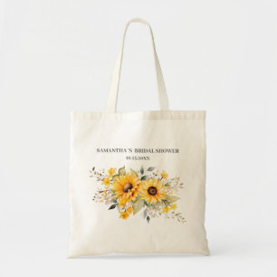 Bolsa Tote Lembrancinhas para chá de noiva de girassóis