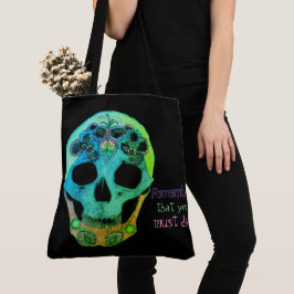 Bolsa Tote Lembre-se de que você deve morrer colar banhado a