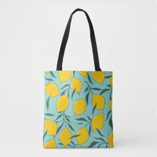 Bolsa Tote Lemon Art Fashion Abstrato Seamless