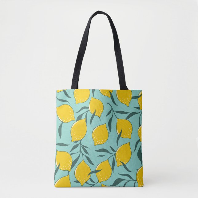 Bolsa Tote Lemon Art Fashion Abstrato Seamless (Frente)