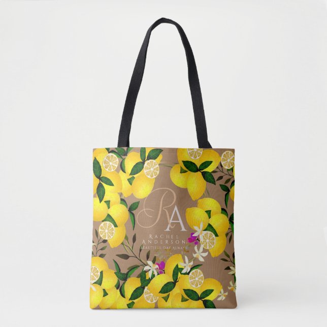 Bolsa Tote Lemon Monograma Brown (Frente)