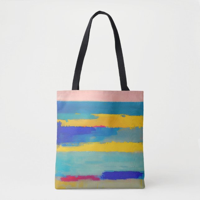 Bolsa Tote "Lemonade Lullaby" Abstrato Art (Frente)