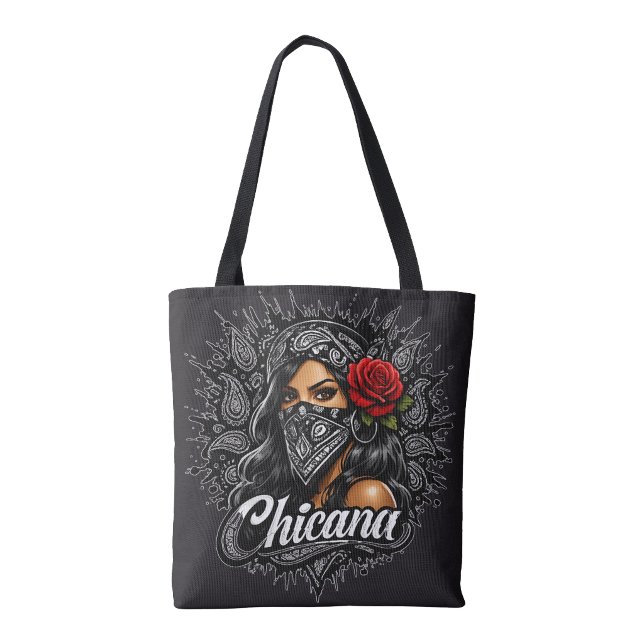 Bolsa Tote Lenço Estampado Chicana (Bandana Print Chicana Tote Bag)