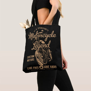 Bolsa Tote Lenda de Motocicleta Viva Livre Monte Forte