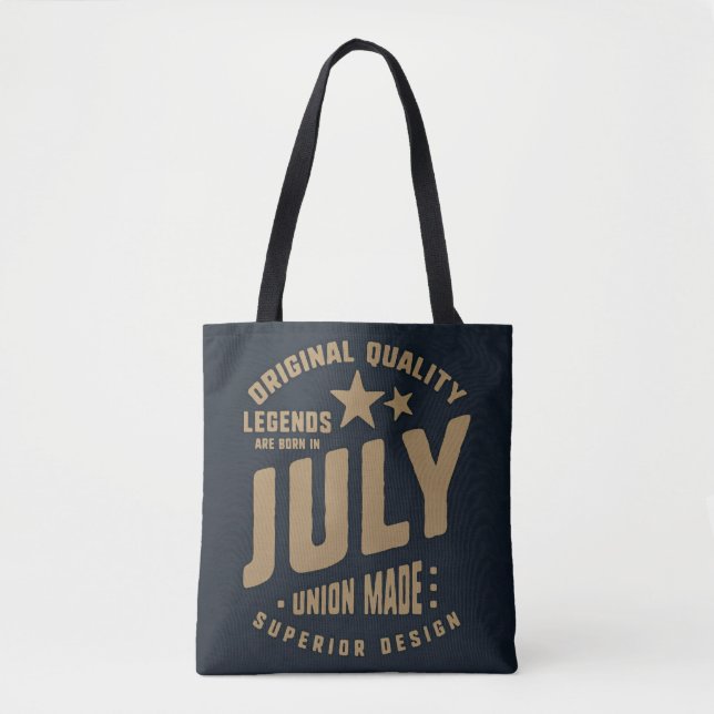Bolsa Tote Lendas Nascem em Julho Qualidade Original (Frente)