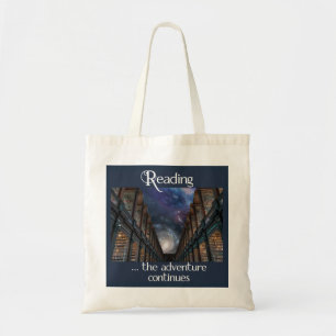 Bolsa Tote Lendo ...o Aventura Continua a Saco de Tote