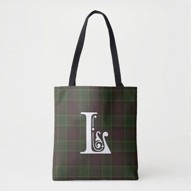 Bolsa Tote Lennie Clan Tartan Monograma (Frente)