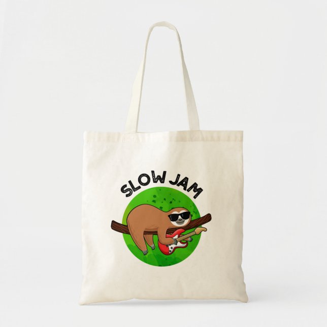 Bolsa Tote Lenta Jam Funny Music Animal Pun (Frente)