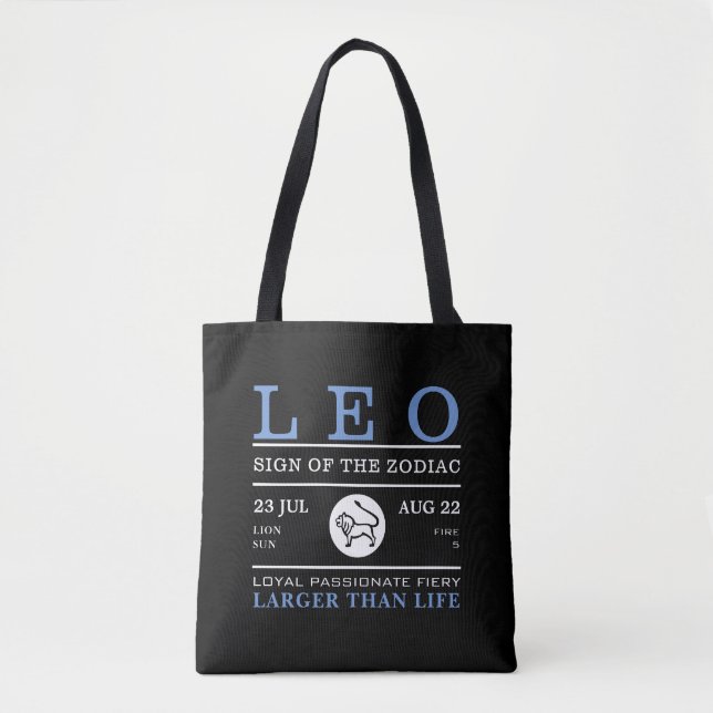 Bolsa Tote Leo Sinal do Zodíaco, Astrológico (Frente)