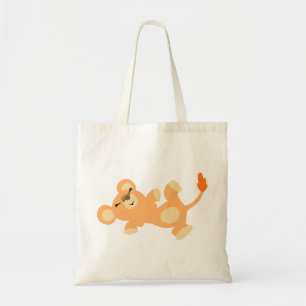 Bolsa Tote Leoa de desenho animado preguiçosa e fofa