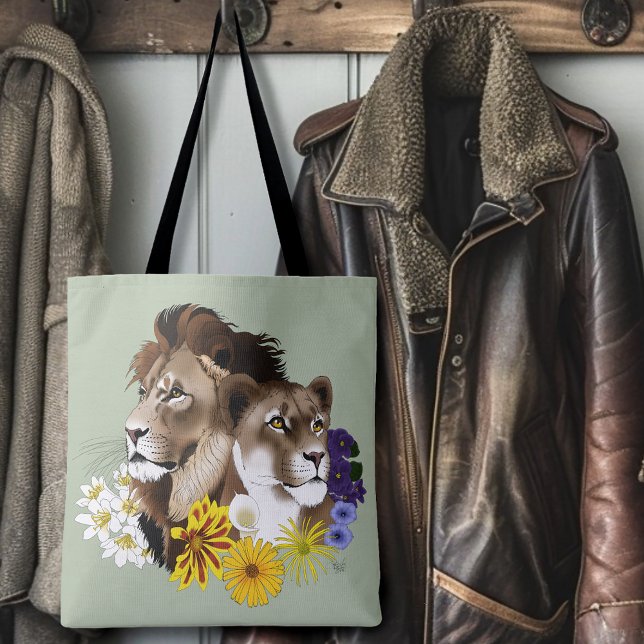 Bolsa Tote Leoa Floral Verde  (Criador carregado)