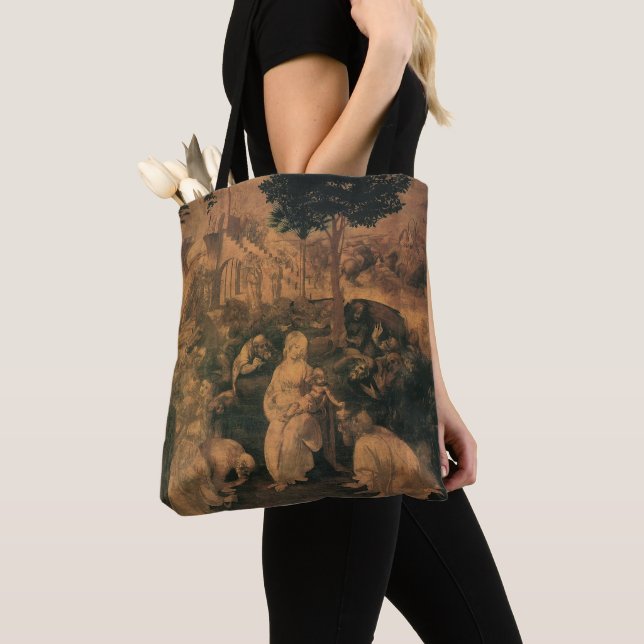 Bolsa Tote Leonardo da Vinci é a Adoração do Magi (Close Up)