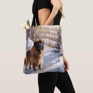 Bolsa Tote Leonberger Deixa-O Neve Natal
