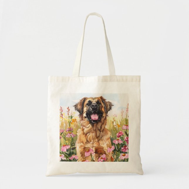 Bolsa Tote Leonberger Watercolor Tote Bag (Frente)