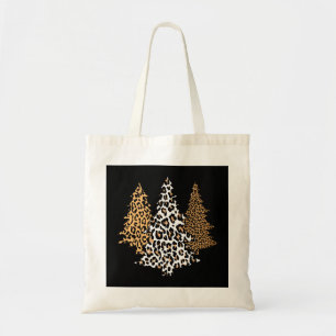 Bolsa Tote Leopard Árvores de Natal Cheetah Animal Print Holi